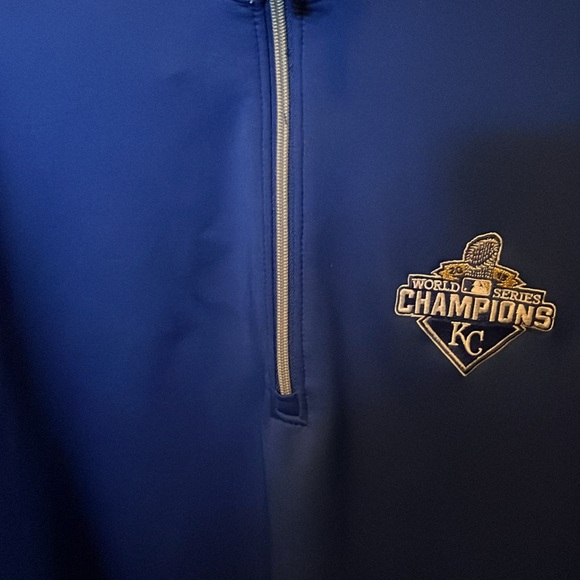Antigua kansas city Royals Blue Quarter-Zip Sweater - Picture 4 of 9